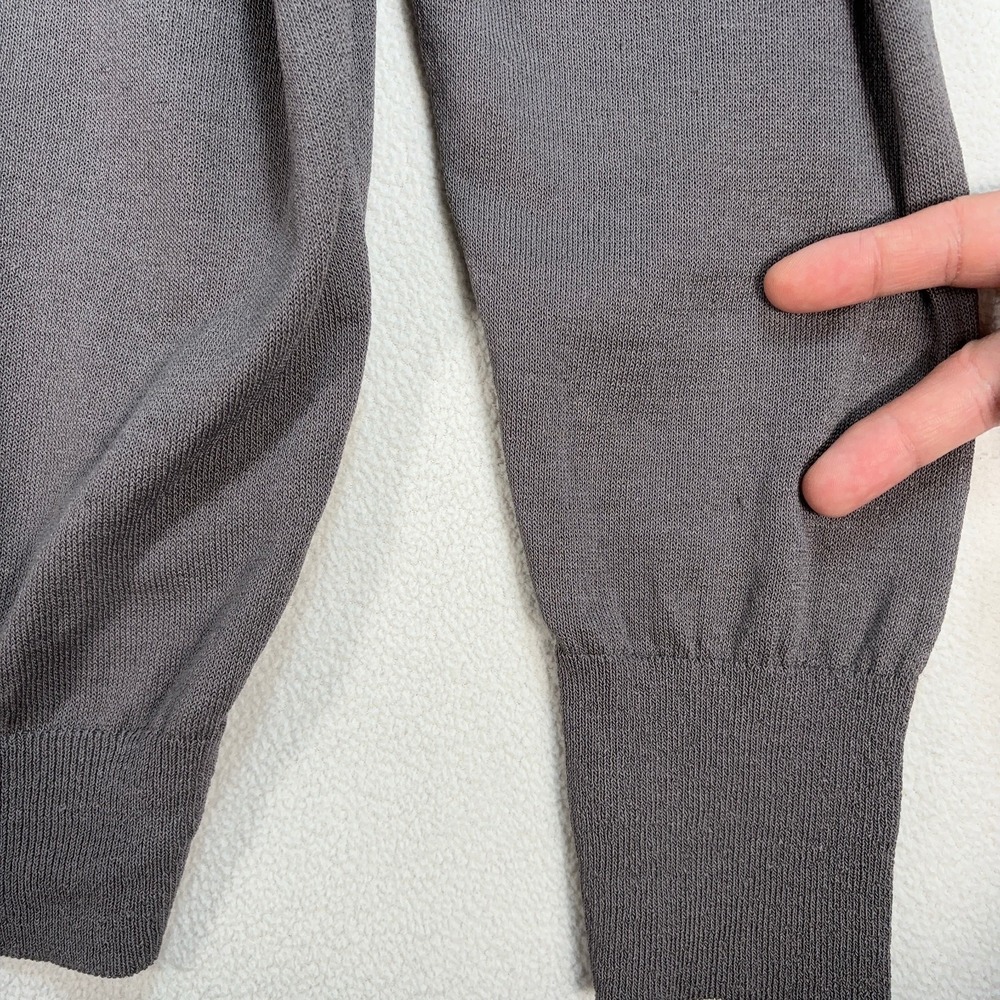 Muji True Hemp Blend Sweater Women's L Gray V-Neck Lightweight BA1OH24S - Picture 11 of 15
